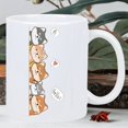 thumbnail image 1 of 1pc Whimsical Cat Ceramic Coffee Mug – Insulated & Reusable, Hand Wash Only – Cute Cartoon Cat Design with "Hello!" Speech Bubbles – Perfect Gift for Cat Lovers, White, 1 of 5