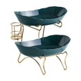 thumbnail image 4 of Abbracc Étagé Fruits Bol Panier Rack Plateau de Thé pour la Cuisine 2 Tier Vert, 4 of 9