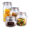 thumbnail image 3 of 4 Piece Glass Canister Set, Clear, 3 of 3