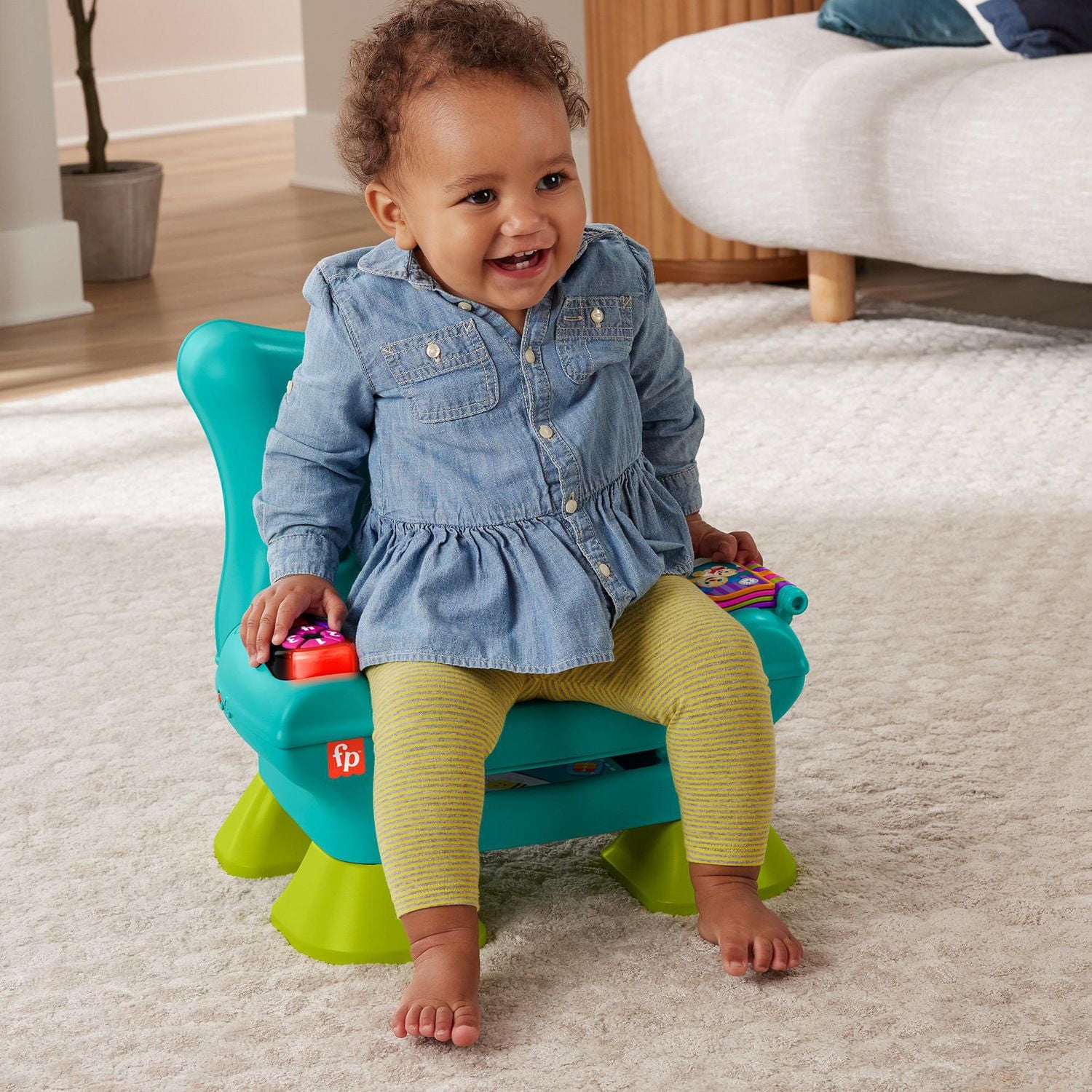 Fisher-Price – Rires et Éveil – Chaise Éveil Progressif, sarcelle