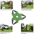 thumbnail image 4 of Steel Cutter Head Steel Trimmer Head 6 Teeth Sturdy Grass Trimmer Blade Durable Steel Razor Trimmer Head Flexible Professional Blade Easy Cutting for Lawn Weeding Garden�?reen�?, 4 of 5
