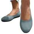 thumbnail image 2 of Womens Casual Shoes Large Size Knit Solid Color Simplicity Soft Sole Round Toe Flat Bottom Slip on Lightweight Comfortable Breathable Mesh Walking Shoes Light Blue, 2 of 6