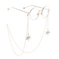 thumbnail image 2 of KAKOWELY Anti-Slip Eyeglasses Rope Snowflake Shape Glasses Chain Elegant Eyewear Rope Strap Golden,33.46"X0.79"X0.2", 2 of 5
