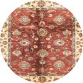 thumbnail image 1 of Ahgly Company Indoor Round Abstract Red Oriental Area Rugs, 8' Round, 1 of 6