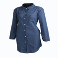 thumbnail image 1 of Robe en Jean Bleu Denim pour Femmes avec Poches, Boutons, Chemise à Manches Longues, Coupe Ample, Mini Robes, 1 of 6