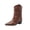 Brown, variant on LOVZFMLL Boots for Women Mid Calf Stovepipe Boots Pointy Toe Slip Resistant Low Block Heel Western Cowboy Fall Boots Shoes