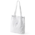 thumbnail image 1 of Sacs Fourre-Tout en Velours Côtelé pour Femmes, Sac à Bandoulière Léger Réutilisable, Grands Sacs Fourre-Tout, Sacs de Magasinage Rétro Décontractés, Sacs à Main avec Sangle Renforcée, Blanc, 1 of 8