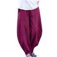 thumbnail image 1 of Birdeem Pantalon Ample Décontracté pour Femmes avec Poches Mode Combinaison en Coton et Lin, 1 of 6