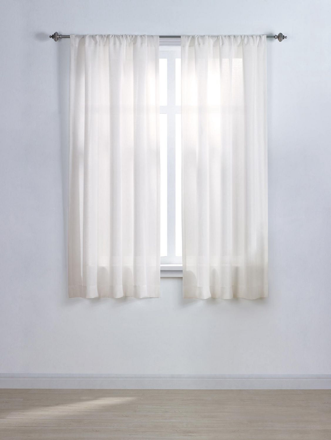Mainstays Tille 63" Solid Rod Pocket Window Curtains Panel