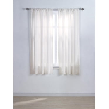 Mainstays Tille 63" Solid Rod Pocket Window Curtains Panel