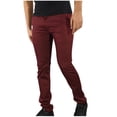 thumbnail image 1 of WRKEKC Business Casual Pants for Men Lightweight Solid Color Casual Daily Pocket Tapered Mid-Rise Button Pants for Office Outings Stylish Versatile Wear, 1 of 6