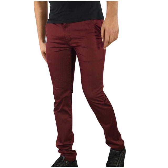 WRKEKC Business Casual Pants for Men Lightweight Solid Color Casual Daily Pocket Tapered Mid-Rise Button Pants for Office Outings Stylish Versatile Wear