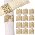 thumbnail image 1 of 50Pcs Napkin Buckle Shiny Rhinestone Napkin Ring Reusable Fastener Tape Towel Holder for Weddings Parties Home Decor, 1 of 10