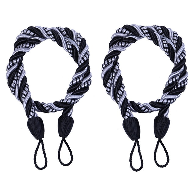 2PCS Ropes Tie Backs For Window Curtain Cord Buckle Tiebacks Tie Backs
