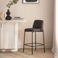 thumbnail image 2 of Bouclair Tabouret de Bar en Similicuir Noir et Métal, 2 of 9
