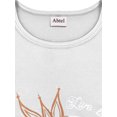 thumbnail image 3 of MAWCLOS Hauts pour Femmes T-Shirt à Imprimé Tournesol T-Shirt à Manches Courtes Tee Mode Travail Col Rond Haut Blanc TG, 3 of 3
