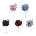 thumbnail image 2 of Xingzhi Delicate And Refined Corsage Brooches For Stylish Wedding Look Polyester Adds Touch Of Color Classic And Timeless dark green 1Set, 2 of 6