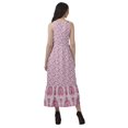 thumbnail image 4 of Moomaya Robe Longue Imprimée pour Femmes, Fente avant, Aguichant, Sans Manches, en Rayonne, Robe de Mariage, 4 of 4