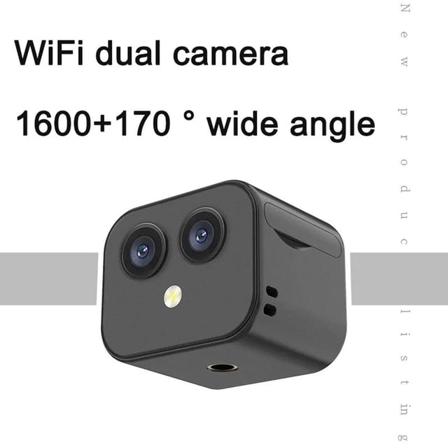 Camera 4K WiFi Camera Wireless Camera Dual Lens 170 Wide Angle APP Remote Two-Way Intercom Built-in Battery Magnetic Wireless Camera for Home Office Outdoor Indoor