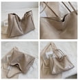 thumbnail image 5 of Trendy Ladies' Tote Bag Large Capacity Soft Leather Shoulder Bag Handcarry Bucket Purse, 5 of 5