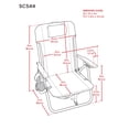thumbnail image 3 of Life Is Good 4-Position Backpack Aluminum Beach Chair With Pillow And Cup Holder Yellow And Navy Blue, 3 of 3