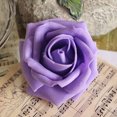 thumbnail image 4 of transemion Pack of 50 Artificial Bionic Flowers PE Foam Simulation Roses Fake Flower Decorations Wedding Party Engagement Presents Purple, 4 of 9