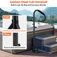 thumbnail image 2 of Hot Tub Handrail, 360° Rotatable Spa Side Handrail with 35"～57 in Adjustable Height, Hot Tub Hand Rail with Slide-Under Base and Non-Slip Grip for Indoor, 2 of 14