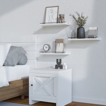 EGNMCR Décoration pour la Maison, Décoration de Pièce, Étagère Murale de Décoration Murale Adaptée à la Salle de Bain, à la Cuisine et au Salon, Étagère de Rangement, Cloison Flottante, Support Suspendu Mural, Étagère Murale en Bois