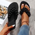 thumbnail image 5 of RKSTN Sandales pour Femmes Chaussures de Mode Décontractées Bout Rond Talon Compensé Pantoufles Perles Sandales de Plage Confortables, 5 of 5