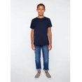 thumbnail image 3 of Youth Fine Jersey Tee, XS, Navy, 3 of 5