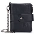 thumbnail image 1 of Amdohai Men Vintage Cow Leather Wallet Card Holder Wallet Purse with Chain, 1 of 7