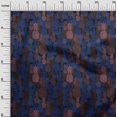 thumbnail image 3 of oneOone Rayon Dark Blue Fabric Pineapple Sewing Craft Projects Fabric Prints By Yard 56 Inch Wide, 3 of 5