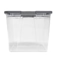 thumbnail image 3 of HOMZ Bac de Rangement Empilable en Plastique Transparent de 64 Pintes avec Couvercle, Lot de 2, Gris, 3 of 8