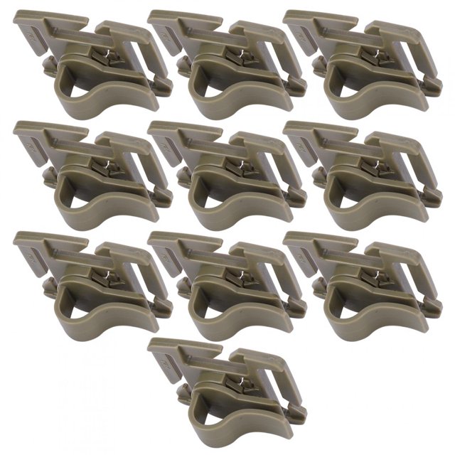 Clip de Sac à Dos, Boucle de Sac à Dos Rotative Robuste et Durable 10 Pcs Réglable, Camping pour Escalade Extérieure Noir, Marron