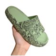 thumbnail image 3 of Cloud Slides for Women Cute Cartoon Print Shower Slippers Comfort Quick Drying Bath Sandals Soft Platform Sandals, 3 of 5