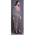 thumbnail image 3 of Bimba Robe Longue Caftan Maxi à Fleurs, Sortie de Plage, Maillot de Bain, Couvre-Maillot, Kaftan pour Femmes-P-L, 3 of 5