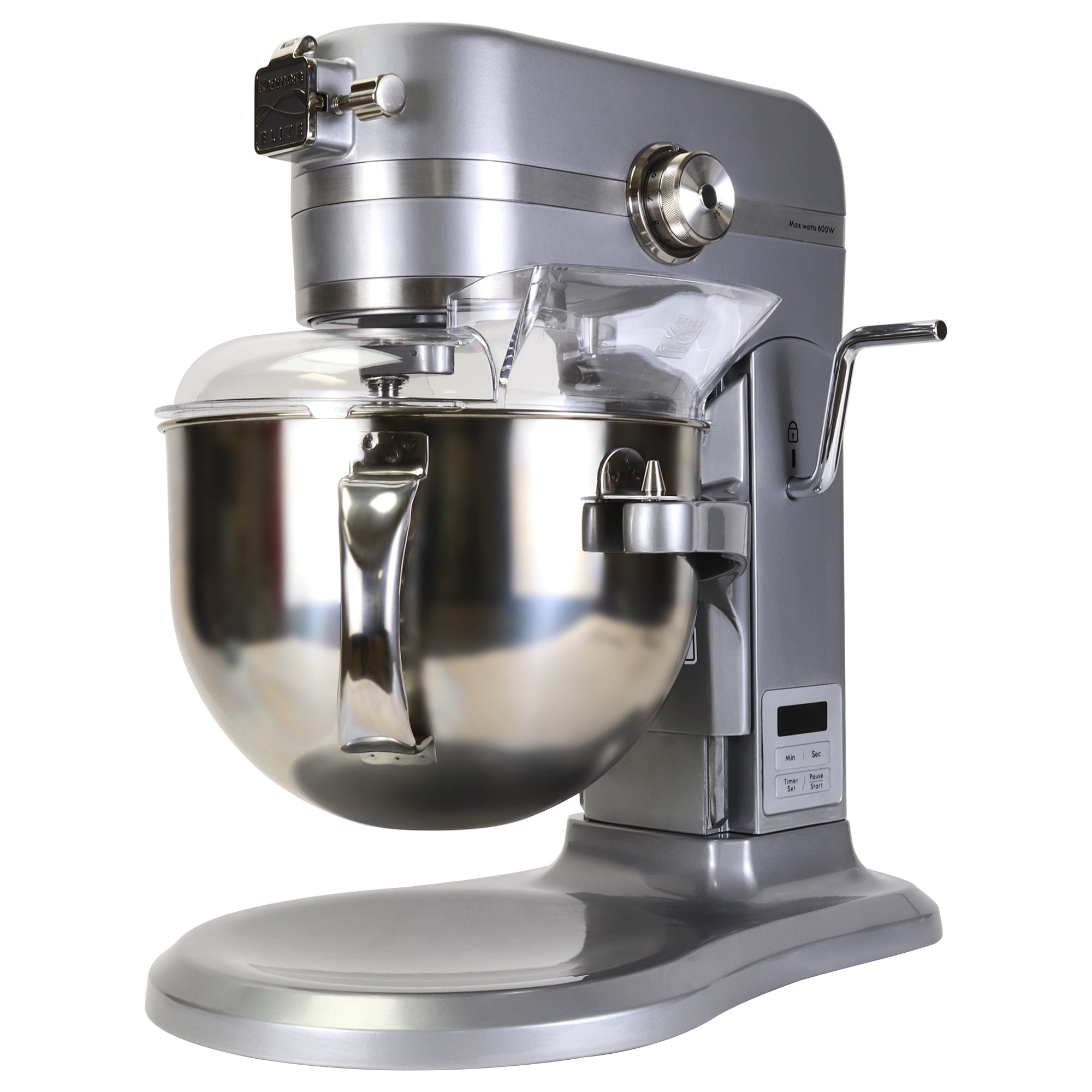 Kenmore Elite Heavy-Duty 6 Qt Bowl-Lift Stand Mixer, 600 Watts with Stainless Steel Bowls- Gray