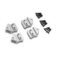 thumbnail image 3 of Bunblic Leaf Spring Mount Hangers Aluminum Replacement Lightweight Easy to Install Shock Absorption Practical Sturdy DIY RC Car Parts Silver, 3 of 5