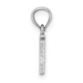 thumbnail image 2 of Diamond2Deal 14K White Gold Block Letter N Initial Pendant for Women, 2 of 6