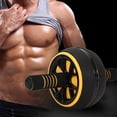 thumbnail image 4 of FHBVT Rouleau de Roue Ab pour Entraînement du Tronc Poignées en Mousse Antidérapantes Roue en Acier Inoxydable TPR Genouillère Incluse Équipement de Gym à Domicile pour Hommes Femmes Renforcement du Tronc Perte de Poids Tonification Musculaire, 4 of 6