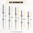 thumbnail image 4 of buripes Threaded Dumbbell Rubber Handles 1 Inch Pair, 14" Adjustable Dumbbell Bar Handles, Fits Standard Weight Plates with 1â€ Diameter, for Gym Workouts, Exercise, Weightlifting, Sold in Pair, 4 of 4