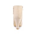 thumbnail image 4 of Unique Bargains Bottines à Plateforme à Bout Rond à Talons Épais pour Femme Beige (Taille 9,5), 4 of 7