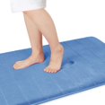 thumbnail image 1 of ORUYROP Memory Foam Bath Mat Large Size 36 x 24 Inches, Soft and Comfortable, Super Water Absorption, Non-Slip, Thick, Machine Wash, Easier to Dry for Bathroom Floor Rug, Blue, 1 of 7
