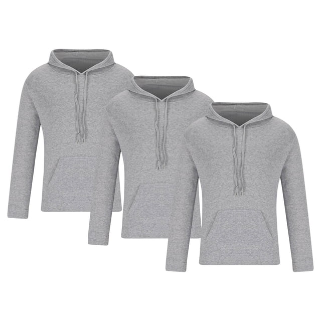 Yuyuzo 3PC Mens Hoodies Long Sleeve Drawstring Tunic Sweatshirt Loose Fitted Fall Pullover Tops