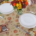 thumbnail image 5 of Nappe Ronde d'Automne, Nappe Ronde d'Automne 60 Pouces, Nappe Ronde d'Action de Grâce avec Citrouilles d'Automne, Housse de Table Ronde d'Automne, 5 of 5