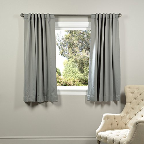 HPD HALF PRICE DRAPES BOCH-174402-63 Occultant Rideau 63 Pouces 50 x 63 Gris Neutre 1 Panneau