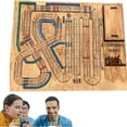 thumbnail image 4 of Jeu de Cribbage Guerres Plateau de Cribbage Jeu de Guerre de Cribbage Ensemble de Jeu de Cribbage en Bois Jeu de Plateau Crib Wars avec Compartiments de Rangement Intégrés Planches de Cribbage Jeu de Société Classique Unique, 4 of 5