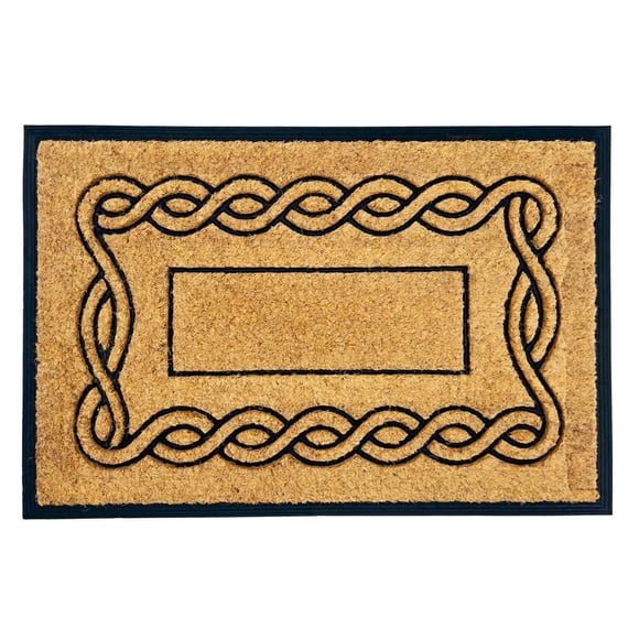 Large Elegant Wrought Iron Outdoor Rubber Door Mat – 24" x 36", Perfect for Outdoor/Indoor Entryways