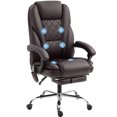 thumbnail image 1 of Vinsetto Massage Office Chair, Reclining Gaming Chair, Dark Brown, 1 of 10