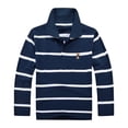 thumbnail image 1 of Polos pour Garçons Rayures Polo Chemises de Rugby Garçons Polos à Manches Courtes 12-13 Ans Mode Garçons, 1 of 2